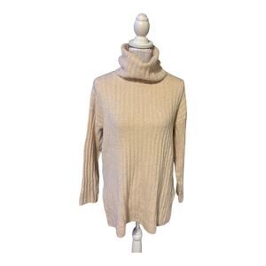 Lou & Grey Cream Turtleneck Sweater Size S